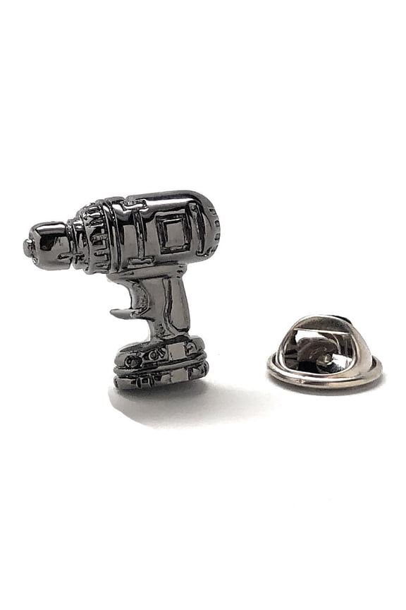 Lapel Pin Gun Metal Drill Pin Builder Pin Tie Pin Construction Pin Gift for Dad