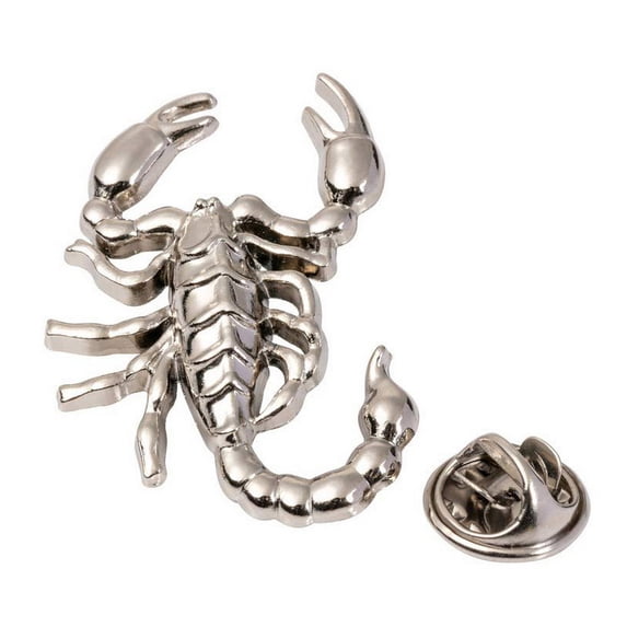 Lapel Pin Scorpion Silvery Boutonniere Suit Cameo Lapel Stick Brooch Pin