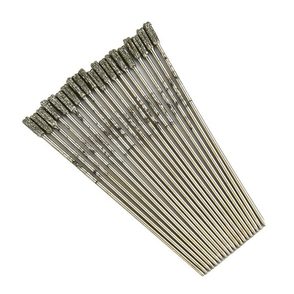 Lapidary Drill Bits Diamond Drill Bit Mills 1.2Mm 20Pcs Small Bench Drill Jewelry Stone Agate Drilling Machine Fangkenuo