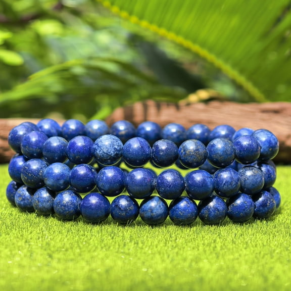 Lapis Lazuli Beaded Bracelet - Crystal Gemstone Gift Bead Bracelet, Healing Crystals, Great Gift for Men Women, Christmas gift