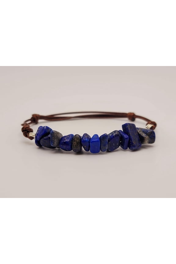 Lapis Lazuli Bracelet Chip Stone Adjustable Robe Bracelet Reiki Bracelet