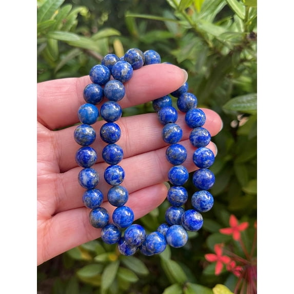 Lapis Lazuli Crystal Bead Bracelet 8mm, Wholesale Genuine Lapis Lazuli Stretch Gemstone Bracelet, Gift for Men & Women (1)