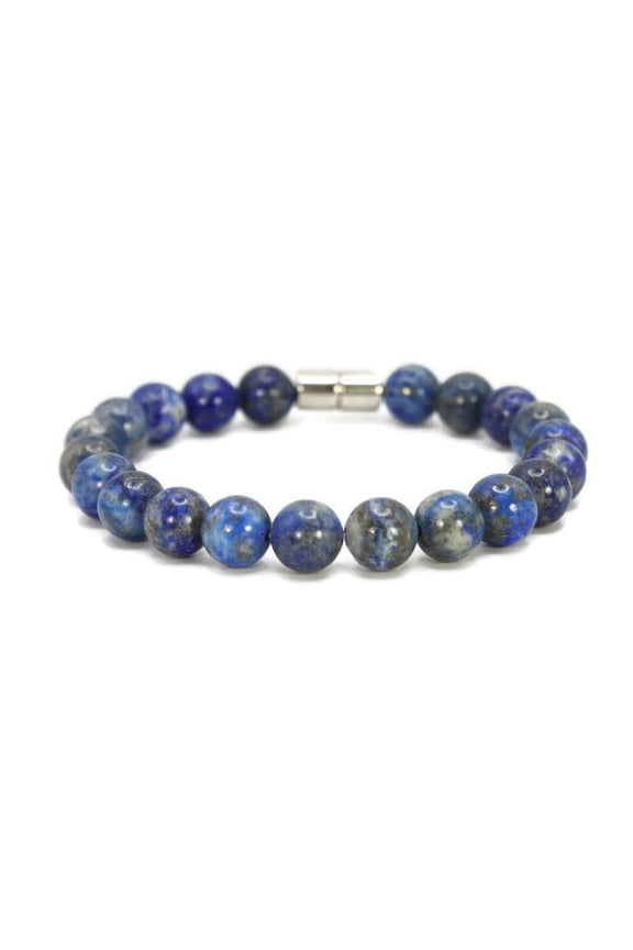 Lapis Lazuli Crystal Bracelet, Handmade Blue Stone Jewelry for Wisdom & Clarity, Elegant Spiritual Accessory