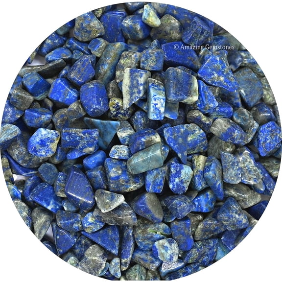 Lapis Lazuli Crystal Chips - Healing Crystals Tumbled Chips Gemstone Beads (1LB Bulk)