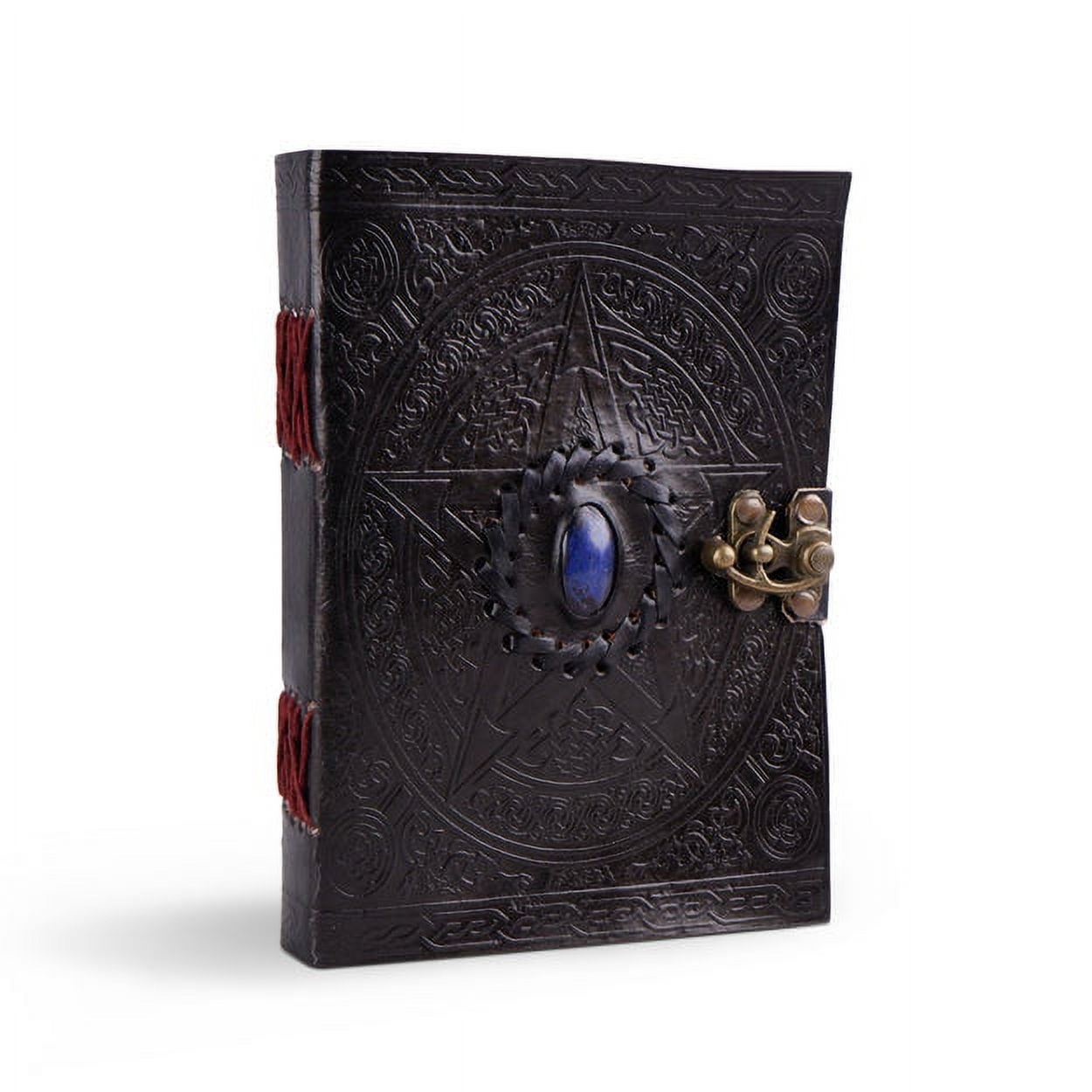 Lapis Lazuli Embossed Vintage Leather Black Journal, Leather Sketchbook, Drawings Journal, Great Gift