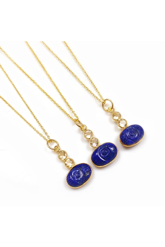 Lapis Lazuli Evil Eye Necklace, Handcarved Necklace, 925 Sterling Silver Necklace, Women Spiritual Jewelry, Eye Protection Charm Necklace