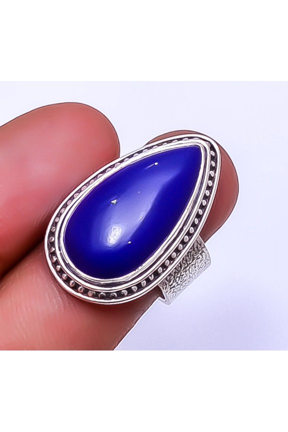 Lapis Lazuli Gemstone 925 Sterling Silver Ring S.6.5 R_9268_116_56, Gemstone Jewelry, Birthday Gift, Christmas Gift