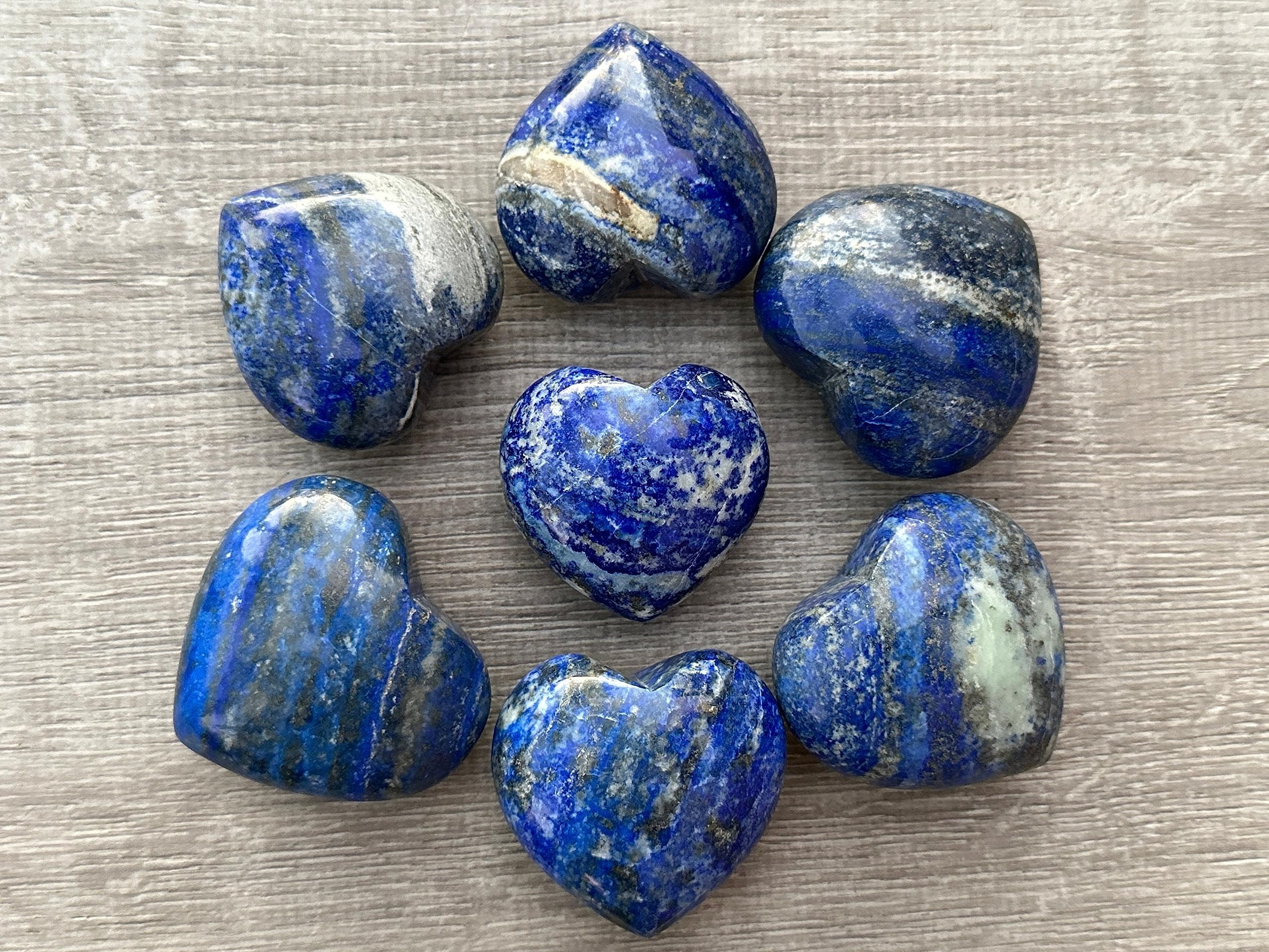 Fossil Coral Gemstone Hearts (2 Pack) – Polished Crystal Palm Stones For Healing, Meditation & Anxiety Relief