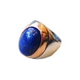 thumbnail image 1 of Lapis Lazuli Mans Ring, Natural Afghani Lapis Lazuli, Plain Silver Jewelry, 925 Silver Ring, Birthday Gift, Heavy Mens Ring, Arabic Design, Ottoman Style Ring, Christmas, Turkey Mens Signet Ring, 1 of 4