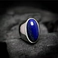 thumbnail image 1 of Lapis Lazuli Ring, 925 Sterling Pure Silver Ring, Handmade Ring, Men's Ring, Silver Band Ring, Statement Ring, Anniversary Gift For Husband,, 1 of 10