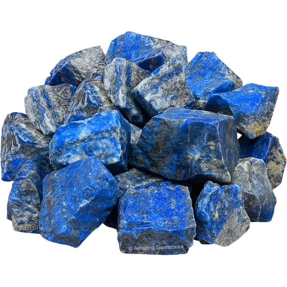 Lapis Lazuli Rough Stones Natural Raw Crystals for Tumbling (5 Pieces)