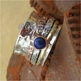 thumbnail image 1 of Lapis Lazuli Spinner Ring: 925 Sterling Silver Meditation Fidget Ring, 1 of 7