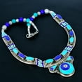 thumbnail image 1 of Lapis Lazuli Turquoise Handmade 925 Sterling Silver Nepali Necklace 18" VJ 6863, 1 of 5