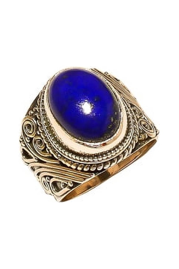 Lapis Lazuli Vintage Style Solid 925 Sterling Silver Ring Size 6, Blue Gemstone Ring, Oval Lapis Lazuli Ring, Handmade Ring, Natural Ring