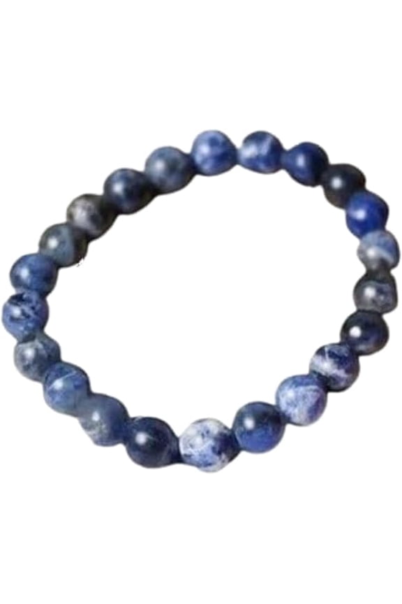 Lapis Lazuli Zodiac Crystal Healing Bracelet 8mm Stone Jewelry For Unisex Adults, Blue