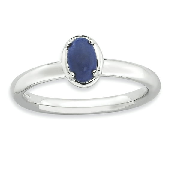 Lapis Sterling Silver Polished Ring