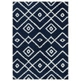thumbnail image 1 of Lapis Vienna 3x5 Geometric Shaggy Area Rug in Dark Blue White, 1 of 6