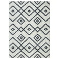 thumbnail image 1 of Lapis Vienna 3x5 Geometric Shaggy Area Rug in White Grey, 1 of 6