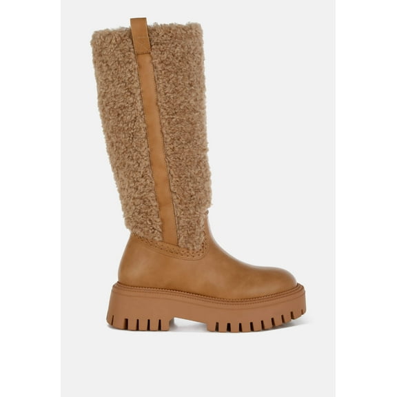 Lapland Fur Detail Calf Length Boots