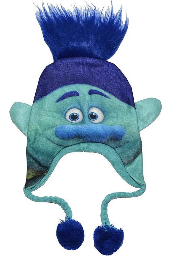 Laplander Beanie Cap - Trolls - Blue Branch Beanie Cap New 141763