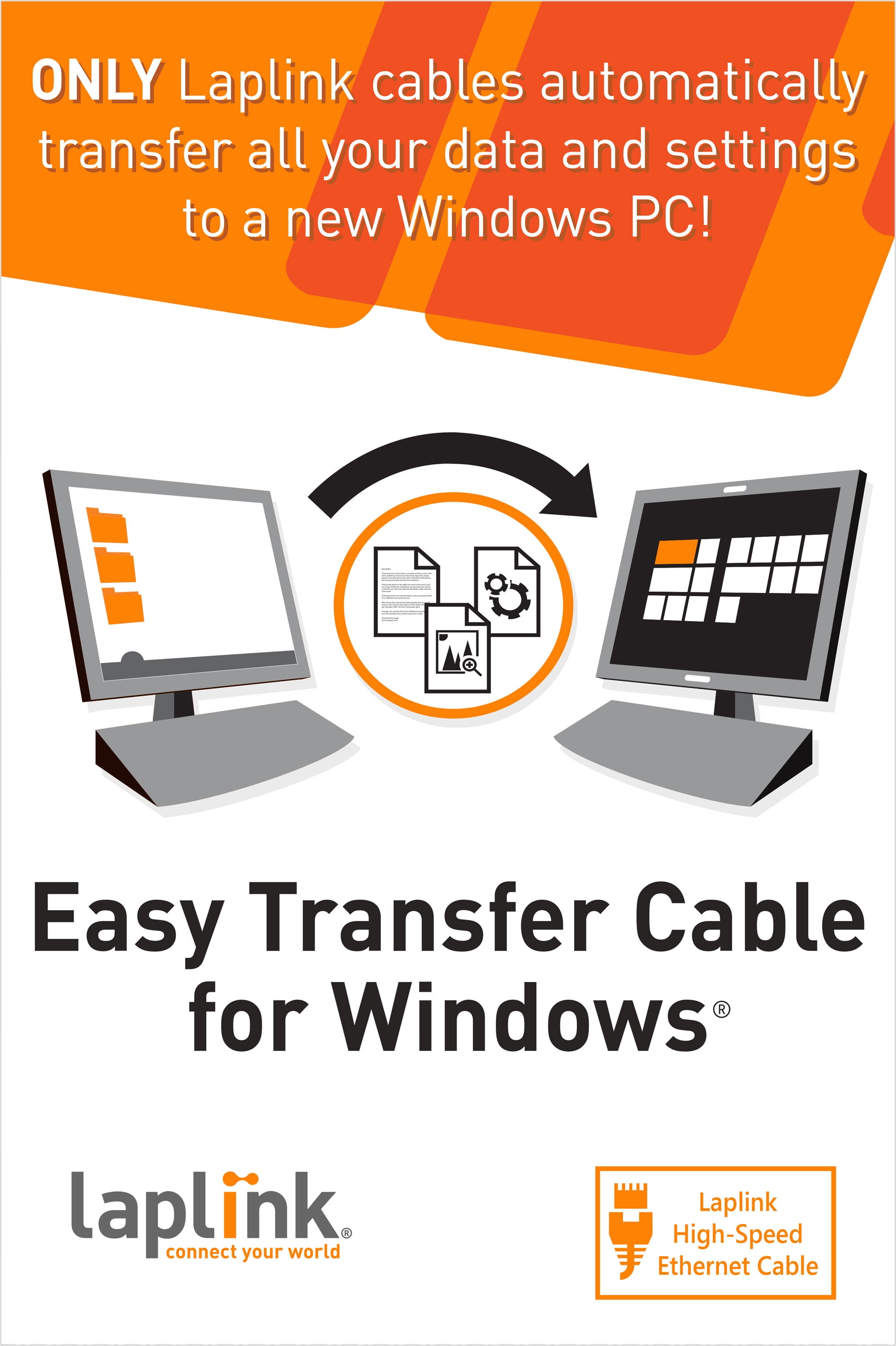 Laplink Easy Transfer Cable for Windows (1 Use)
