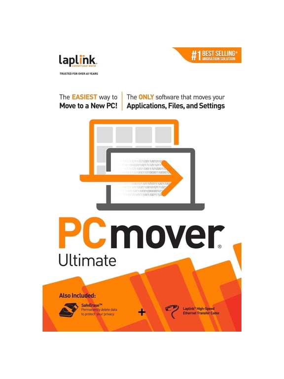 PCmover Ultimate v11 includes Ethernet Cable- 1 Use