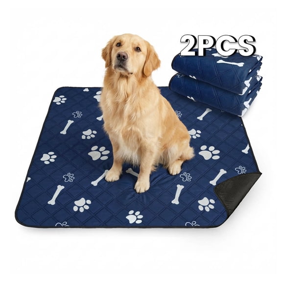 Lapnalleb Pet Washable Pee Pads for Dogs, 2 Pack, Non-Slip Dog Pads with Heavy Absorbency, Reusable Training Pads, 39”x 35”, L