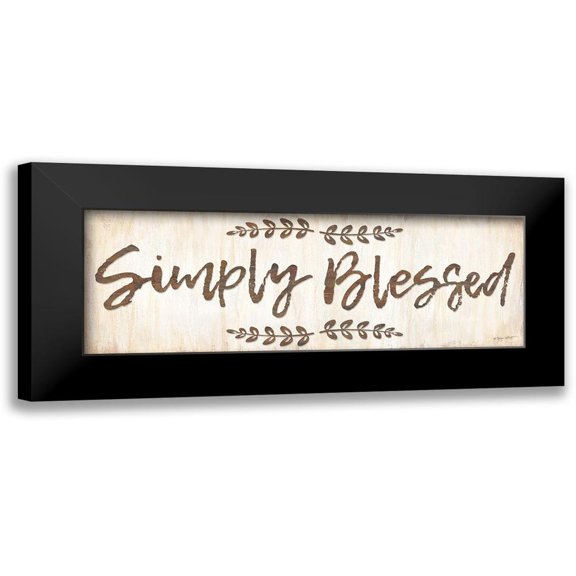 Lapoint, Annie 14x7 Black Modern Framed Museum Art Print Titled - Simply Blessed