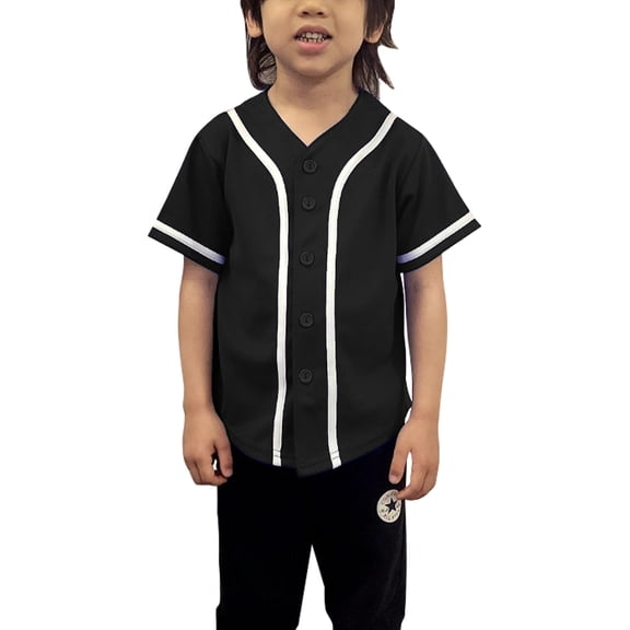 Lappel Kids Baseball & Softball Button Down Jersey for Children Sports & League Team Uniforms Hipster Shirts Made in USA