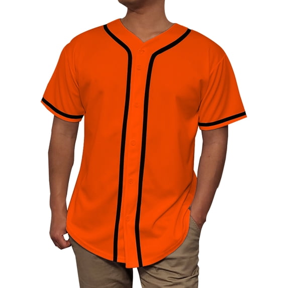 Lappel Men's Baseball Button Down Jersey College Sports Team Uniforms Hipster Shirts Made in USA