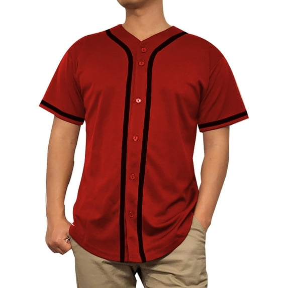 Lappel Men's Baseball Button Down Jersey College Sports Team Uniforms Hipster Shirts Made in USA