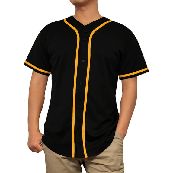 Lappel Men's Baseball Button Down Jersey College Sports Team Uniforms Hipster Shirts Made in USA
