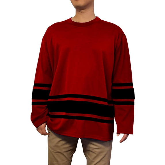 Lappel Men's Hockey Jersey College Sports Team Uniforms Size up to 3XL Long Sleeve Athletic Sports Shirts Made in USA