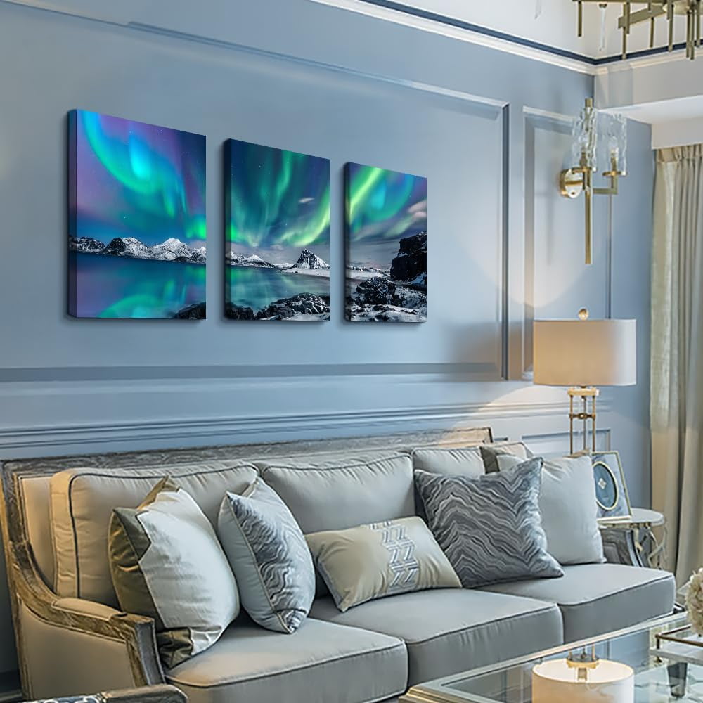 Lapremoly Canvas Wall Art For Living Room Wall Decorations For Bedroom Office  Wall Decor Black And White Beach Wall Painting Blue Ocean Sea Wave Pictures  Artwork Posters Home Decor 3 Piece 12x16, image size:1000x1000