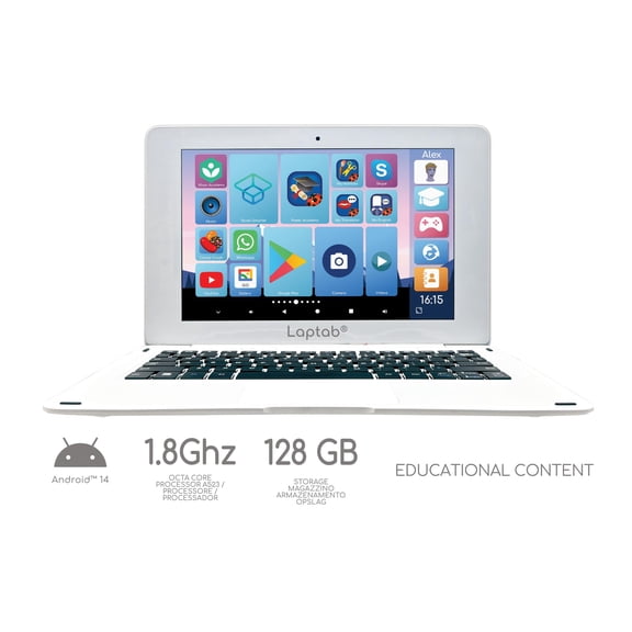Lexibook LAPTAB 11 Kids Laptop, 10.1'' Touchscreen, Android 14, 128GB