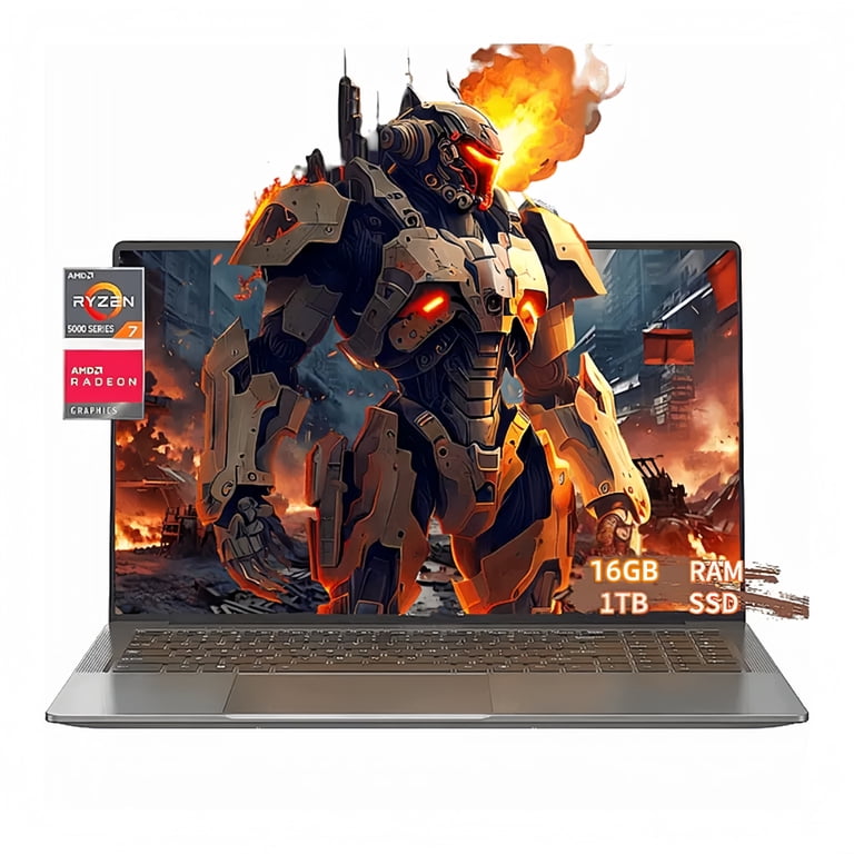 Laptop 15.6 FHD Gaming Laptop, AMD Ryzen 7 5825U, 16GB RAM, 1TB