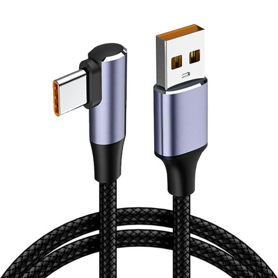Laptop 90 Degree Quick Charge 4.0 Data Line Fast Charging USB A to USB Type C Cable PD 100W Right Angle 3M