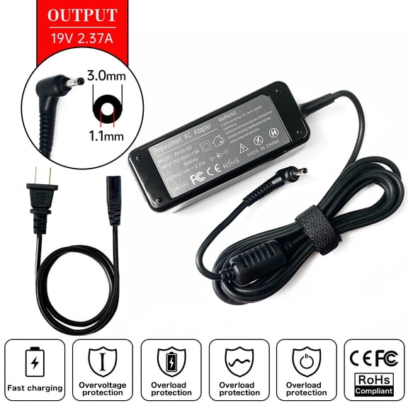 Laptop AC Adapter Charger for Acer Chromebook C740-C3P1 CB3-431-C7VZ CP5-471-C146 CB3-431-C7M1 CP5-471-C1SS CB3-431-C7EN CP5-471-C2SU CB3-431-C7EN CP5-471-C4N5 CP5-471-30Q0 CP5-471-C67N CP5-471-C8KZ