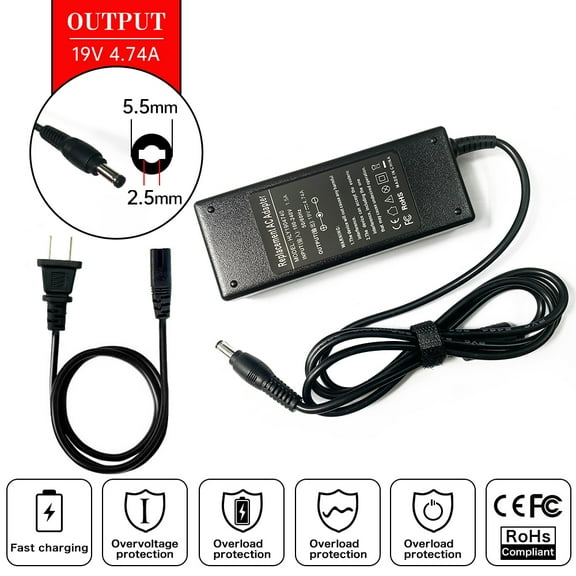 Laptop AC Adapter Charger for Asus ADP-90SB ADP-90SB AB N73SM-TY075V N73SM-TY092V U57DR U57N V6000V V6800Va P50IJ-SO100X P50IJ-SO192O ADP-90YD B B43E-VO137X B43E-VO137X-4 E55 F3JE F3JF F3JR-AP085E