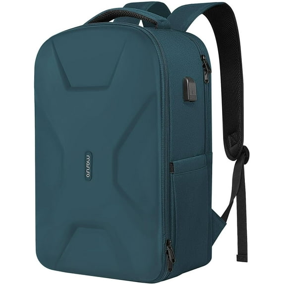 Laptop Backpack 15.6-16", USB Charging, Anti-Theft, Teal Green