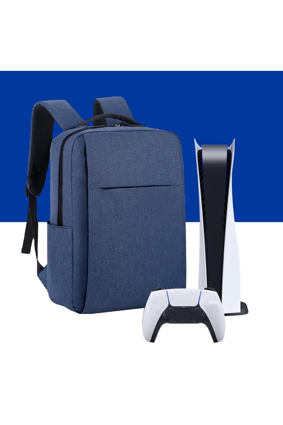 Laptop Backpack for 15.6 Inch, Business Travel & Gaming Backpack, Large Capacity for Game Console/Disc/Controllers, USB Charging Port, Water-Resistant Cloth, Carry Bag for Gamers & Professionals