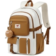 AO ALI VICTORY Laptop Backpack 15.6 inch Backpack Anti-theft Travel Backpack Large Schoolbag TeenagersBeige Khaki