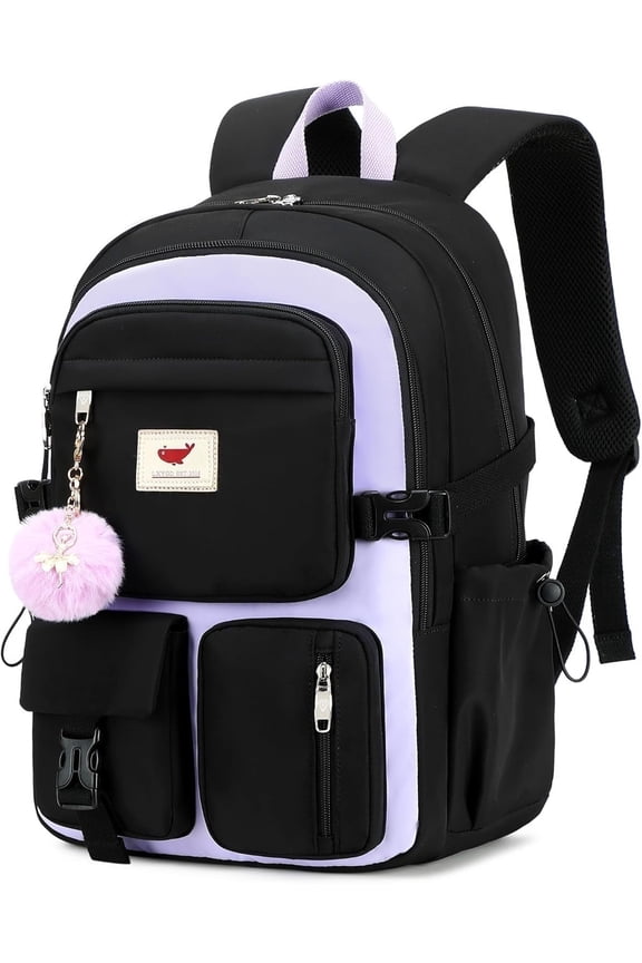 Laptop Backpack 15.6 inch Backpack Anti-theft Travel Backpack Large Schoolbag Teenagers(purple)