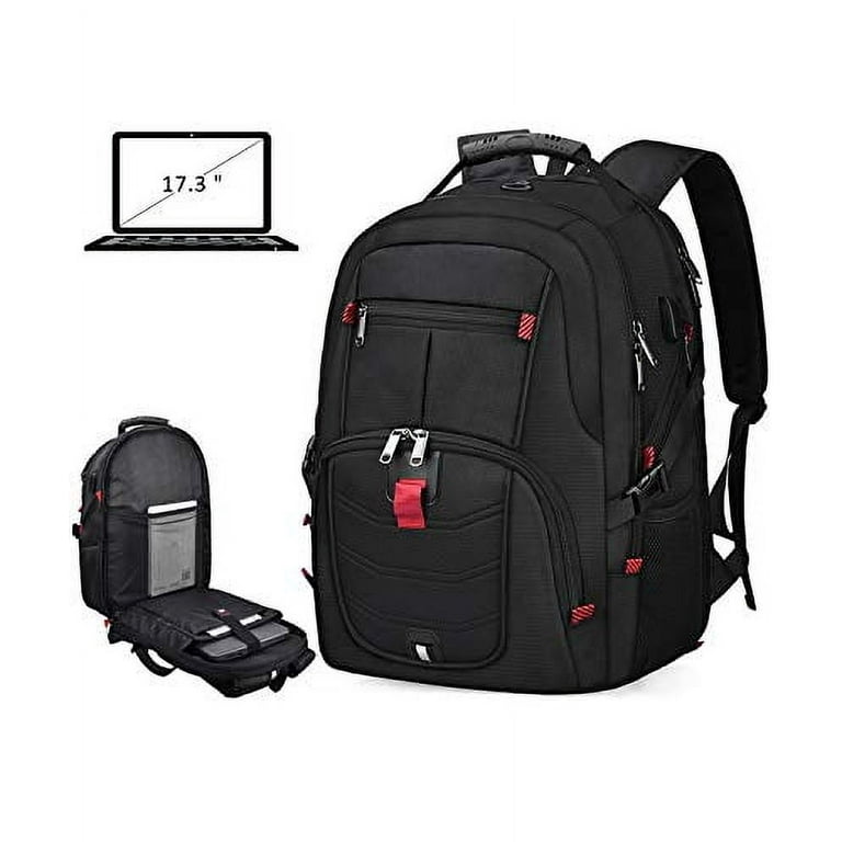 NUBILY Laptop Backpack 17 inch Waterproof Extra Large TSA Travel Backpack Anti Theft College Business Mens Backpacks with USB Charging Port 17.3