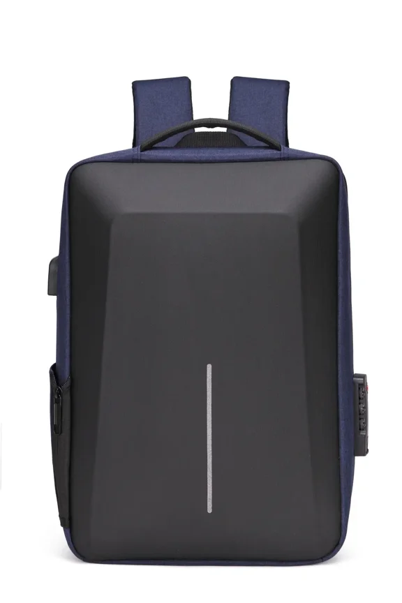 Laptop Backpack Anti-theft Waterproof School Backpacks with USB Charging Travel Laptop Bag Hard Shell Computer Backpack 17 Inch (Blue)