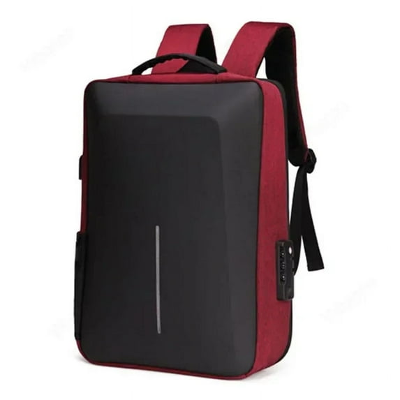 Laptop Backpack Anti-theft Waterproof School Backpacks with USB Charging Travel Laptop Bag Hard Shell Computer Backpack 17 Inch (Red)