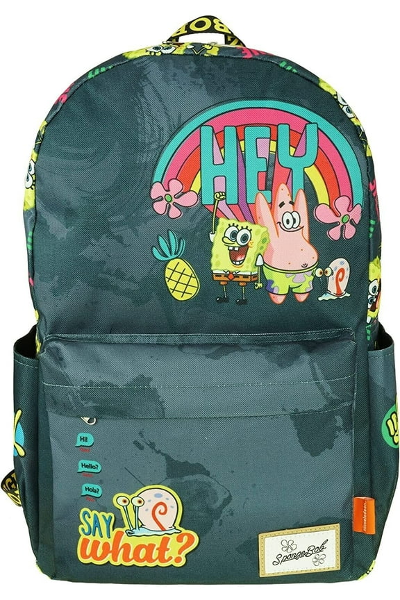 Spongebob Patrick Large 17" Backpack with Laptop Compartment for School Travel