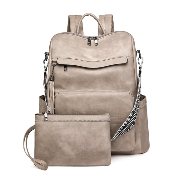 Laptop Backpack For Women Men,Leather Travel Backpack 15.6 Inch Work Computer Bags For Business College