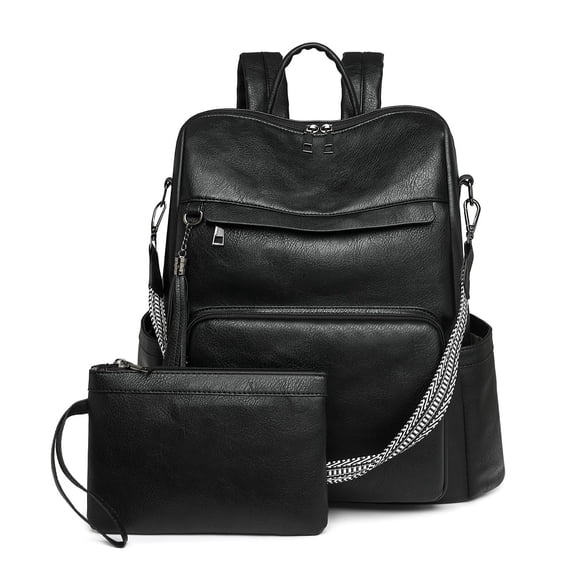Laptop Backpack For Women Men,Leather Travel Backpack 15.6 Inch Work Computer Bags For Business College