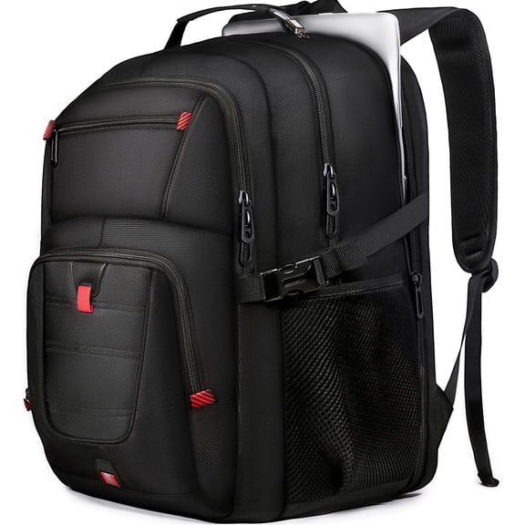 Laptop Backpack with LifetimeWarranty, TSA Friendly Travel Backpack for Men Women, 17 Inch Big TSA Airline Approved Work Backpack for Business Travel,Black